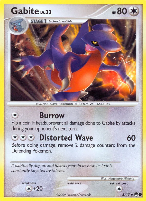 Gabite #8 POP Series 9 Pokemon card