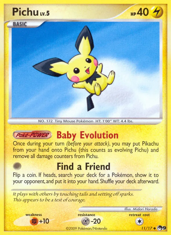 Pichu #11 POP Series 9 Pokemon card