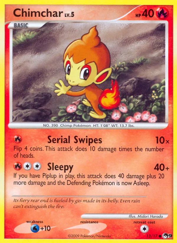 Chimchar #13 POP Series 9 Pokemon card