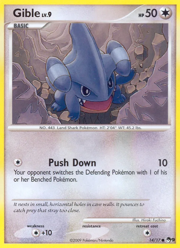 Gible #14 POP Series 9 Pokemon card