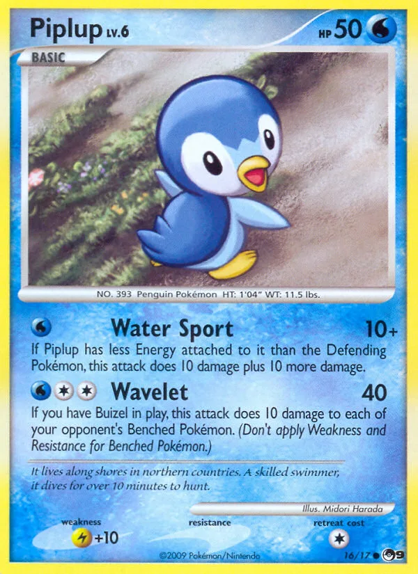 Piplup #16 POP Series 9 Pokemon card
