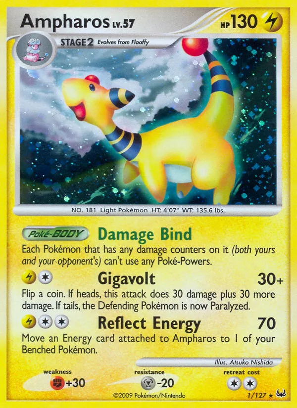 Ampharos #1 Platinum Pokemon card