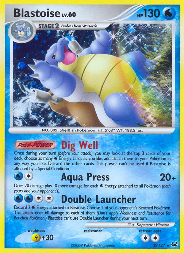 Blastoise #2 Platinum Pokemon card