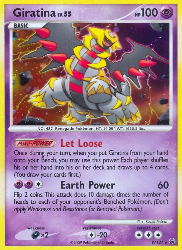 Giratina #9 Platinum Pokemon card