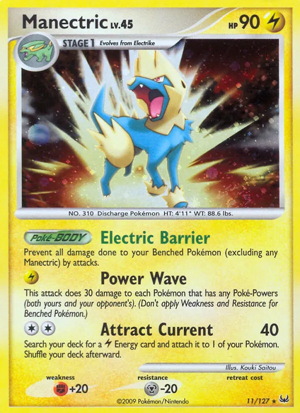 Manectric #11 Platinum Pokemon card