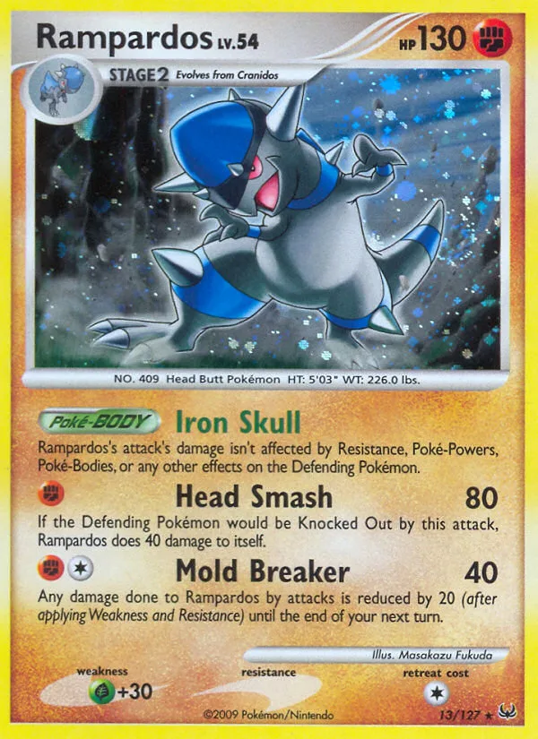Rampardos #13 Platinum Pokemon card