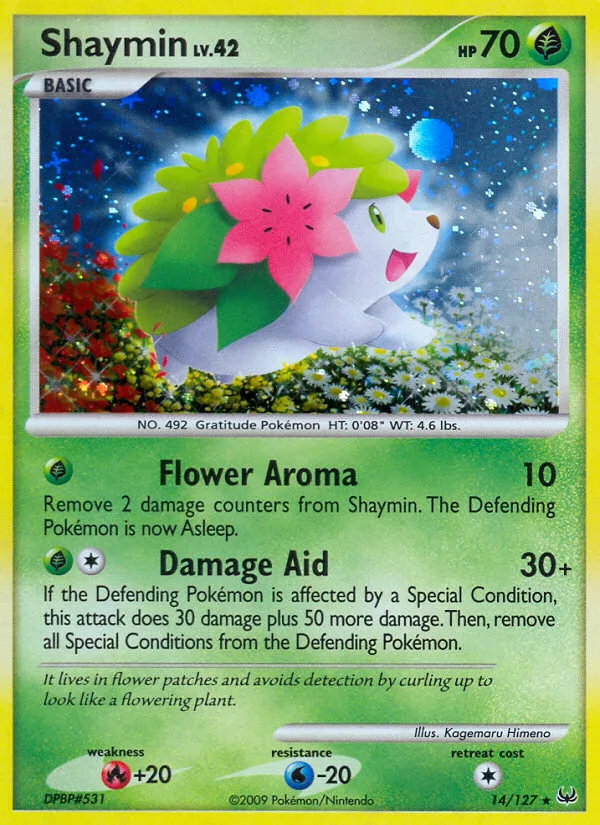 Shaymin #14 Platinum Pokemon card