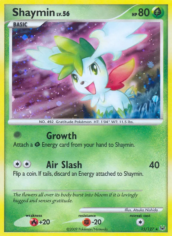 Shaymin #15 Platinum Pokemon card