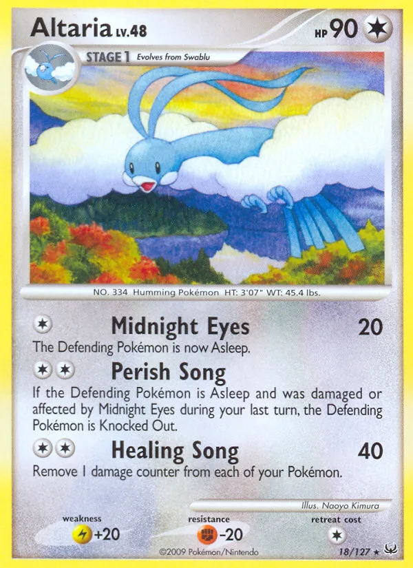 Altaria #18 Platinum Pokemon card