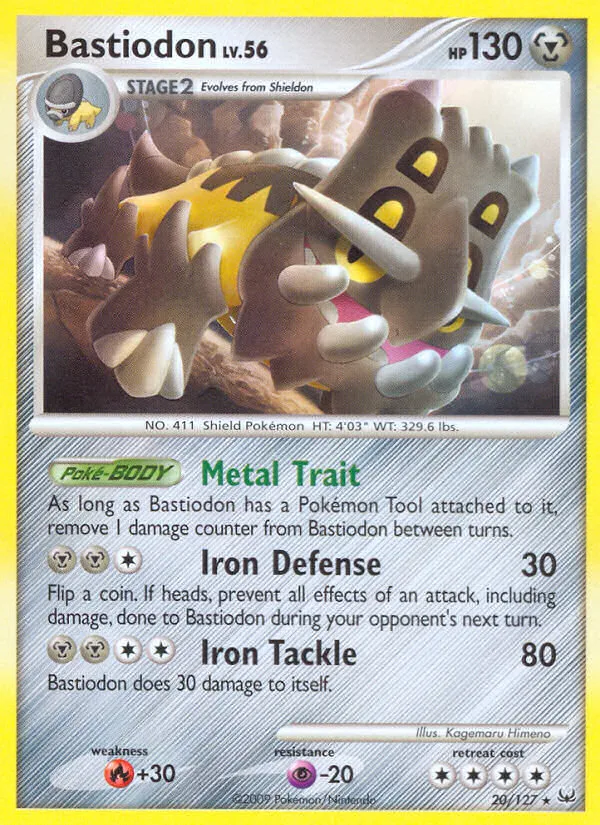 Bastiodon #20 Platinum Pokemon card