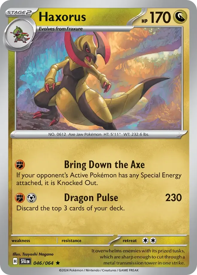 Haxorus #46 Shrouded Fable Pokemon card