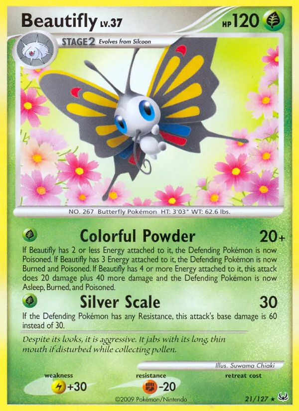 Beautifly #21 Platinum Pokemon card
