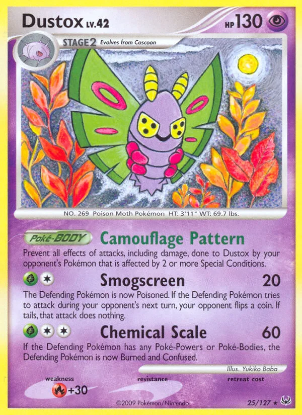 Dustox #25 Platinum Pokemon card