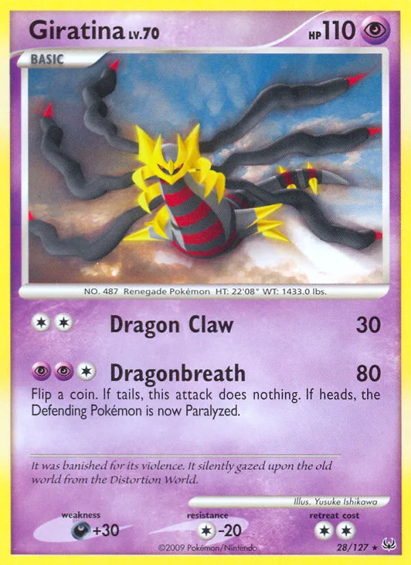 Giratina #28 Platinum Pokemon card