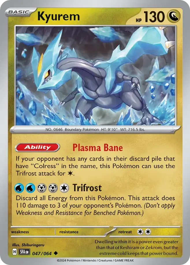 Kyurem #47 Shrouded Fable Pokemon card