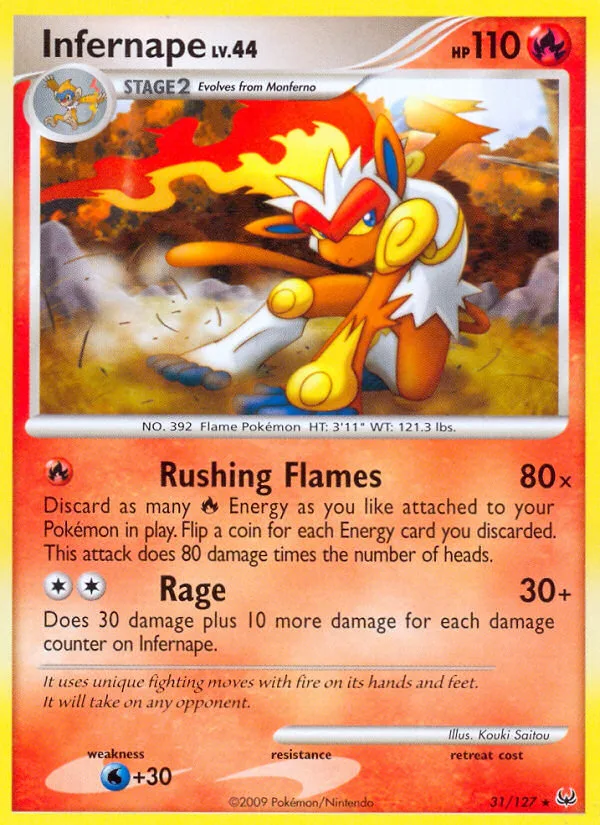 Infernape #31 Platinum Pokemon card