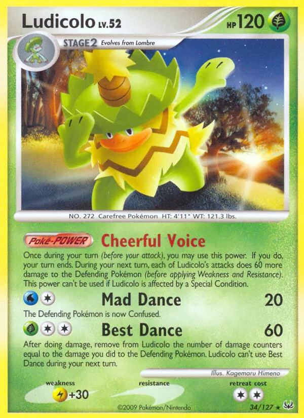 Ludicolo #34 Platinum Pokemon card
