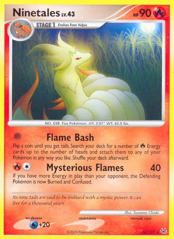 Ninetales #36 Platinum Pokemon card