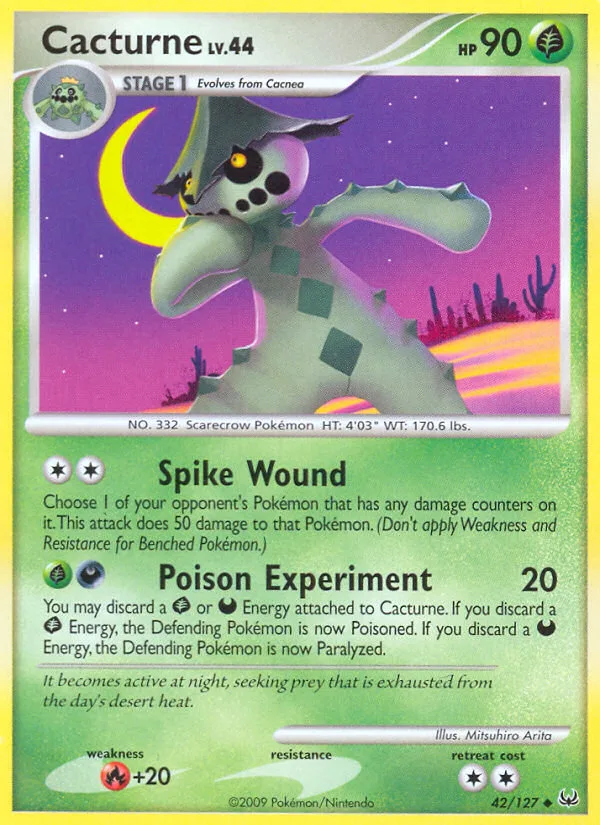 Cacturne #42 Platinum Pokemon card