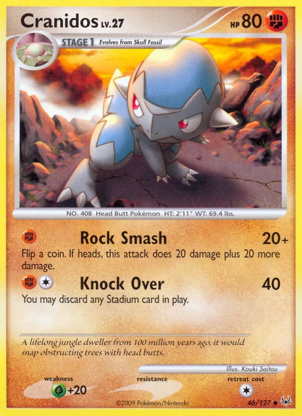 Cranidos #46 Platinum Pokemon card