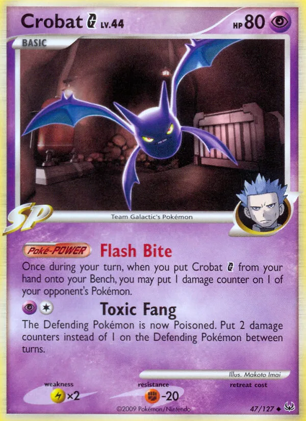 Crobat G #47 Platinum Pokemon card