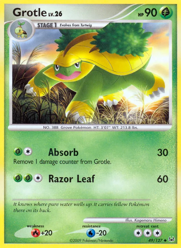 Grotle #49 Platinum Pokemon card
