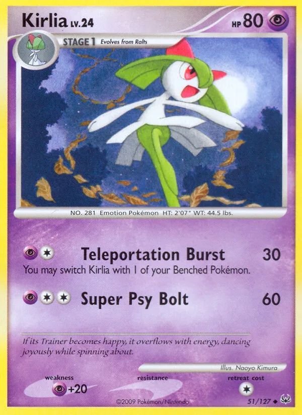 Kirlia #51 Platinum Pokemon card