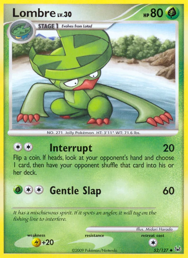 Lombre #52 Platinum Pokemon card