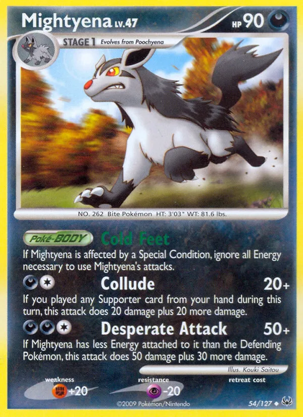 Mightyena #54 Platinum Pokemon card