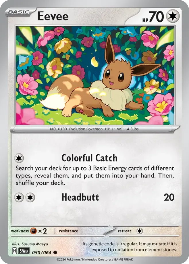 Eevee #50 Shrouded Fable Pokemon card