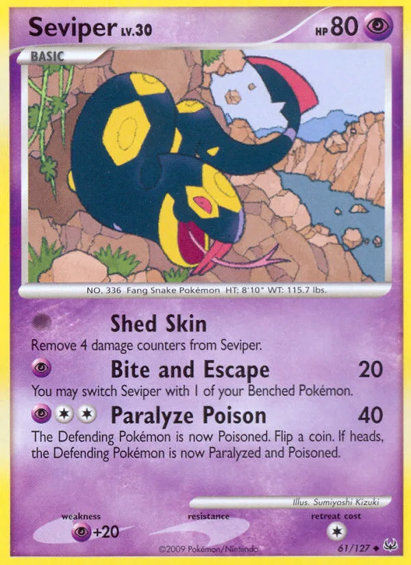 Seviper #61 Platinum Pokemon card