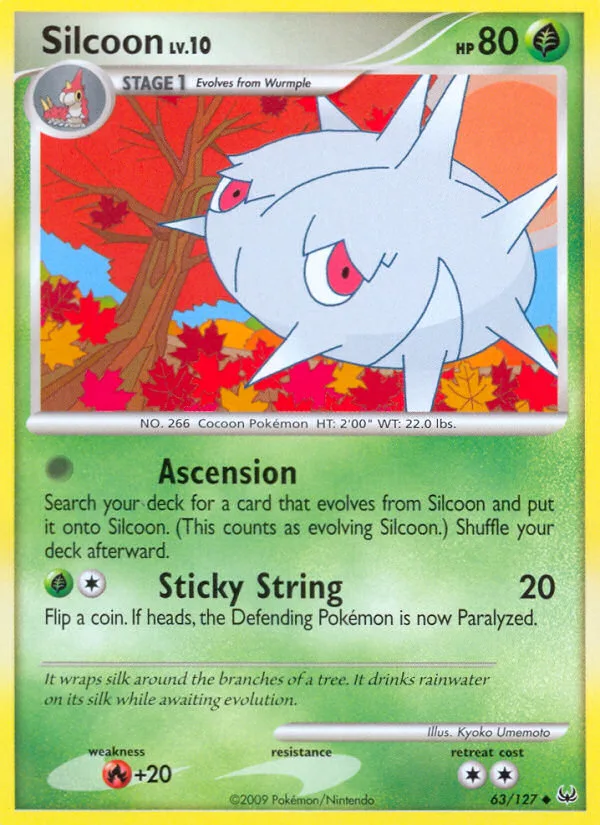 Silcoon #63 Platinum Pokemon card