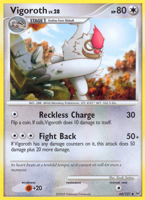 Vigoroth #64 Platinum Pokemon card