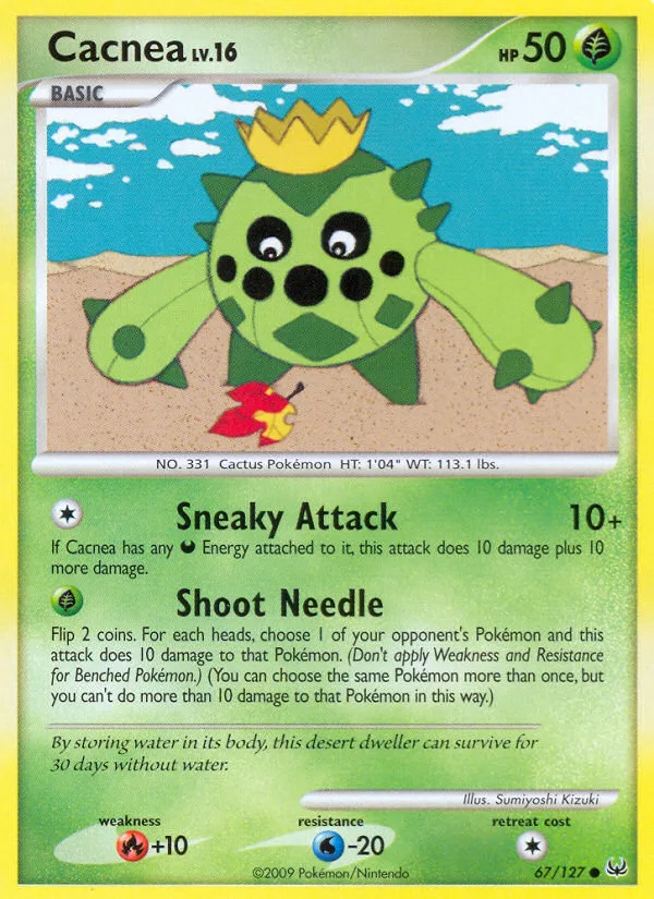Cacnea #67 Platinum Pokemon card