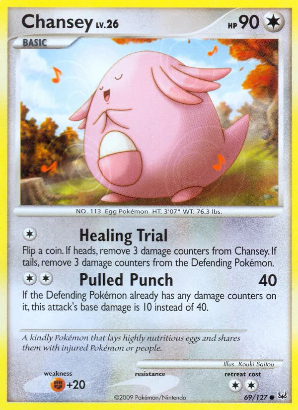Chansey #69 Platinum Pokemon card