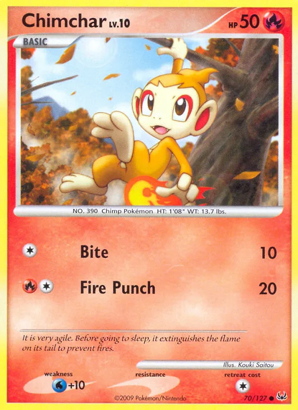 Chimchar #70 Platinum Pokemon card
