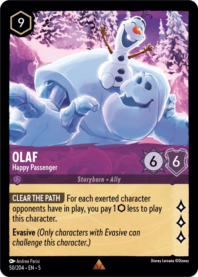 Olaf #50 Shimmering Skies Disney Lorcana card