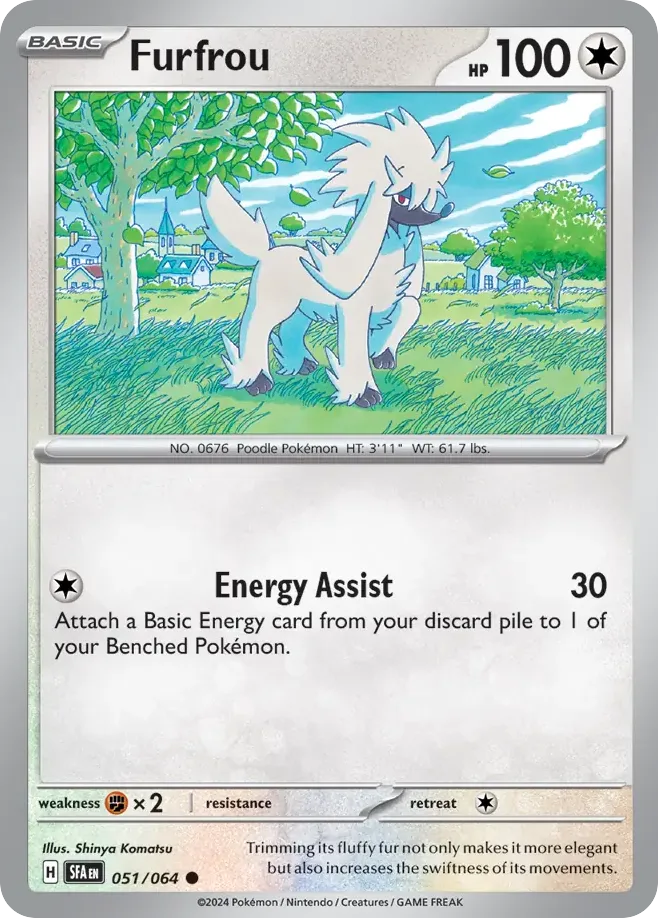 Furfrou #51 Shrouded Fable Pokemon card