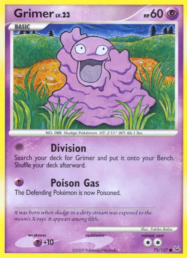 Grimer #75 Platinum Pokemon card