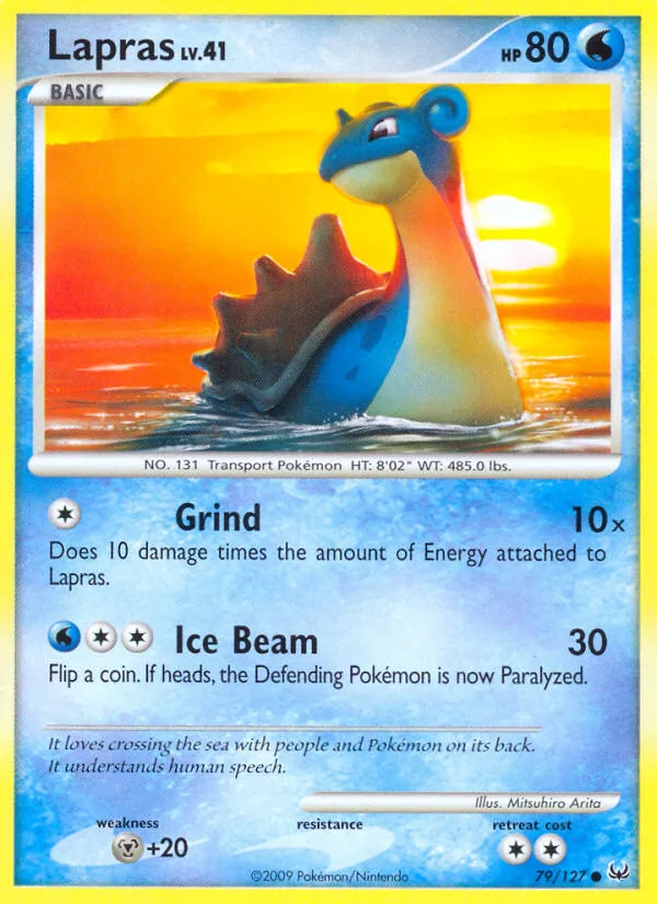 Lapras #79 Platinum Pokemon card