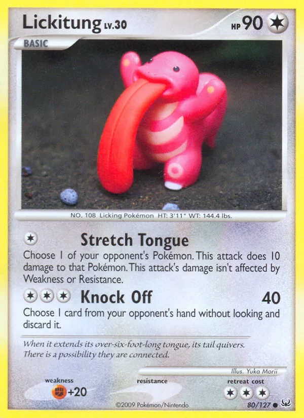 Lickitung #80 Platinum Pokemon card
