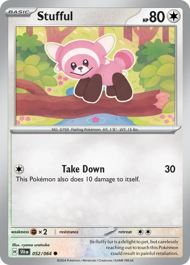 Stufful #52 Shrouded Fable Pokemon card
