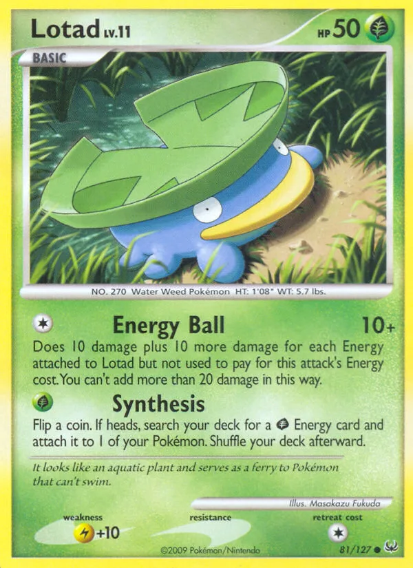 Lotad #81 Platinum Pokemon card