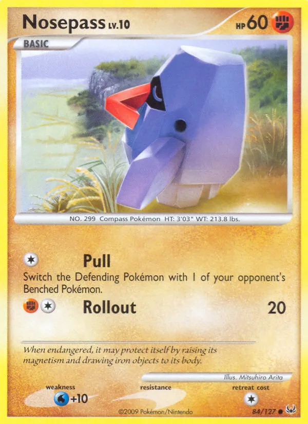 Nosepass #84 Platinum Pokemon card
