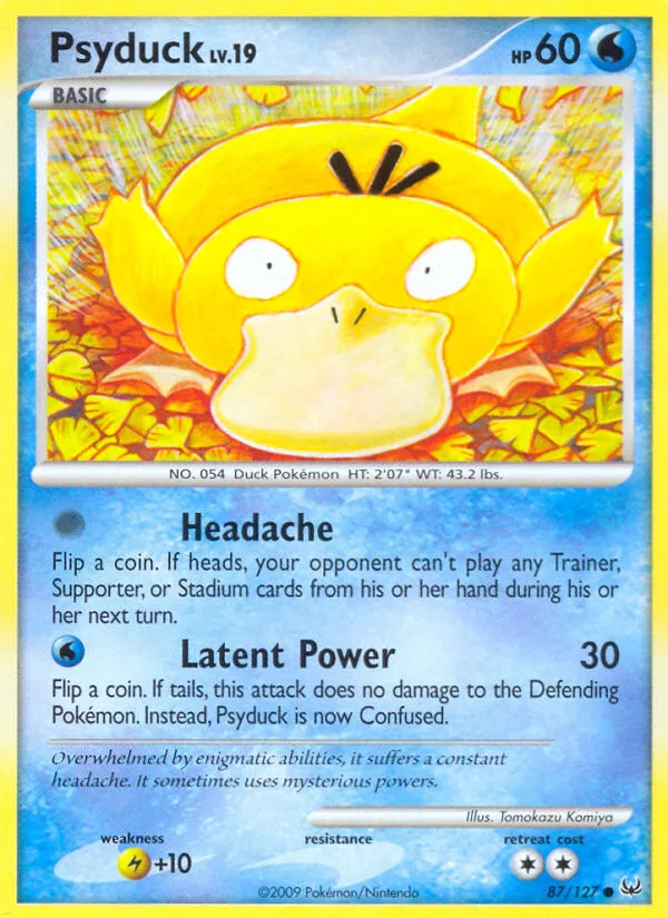 Psyduck #87 Platinum Pokemon card