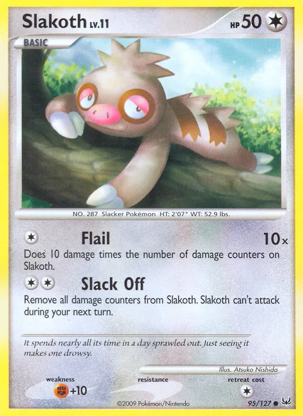 Slakoth #95 Platinum Pokemon card