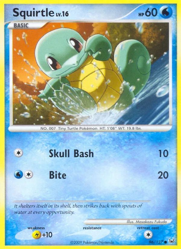 Squirtle #96 Platinum Pokemon card