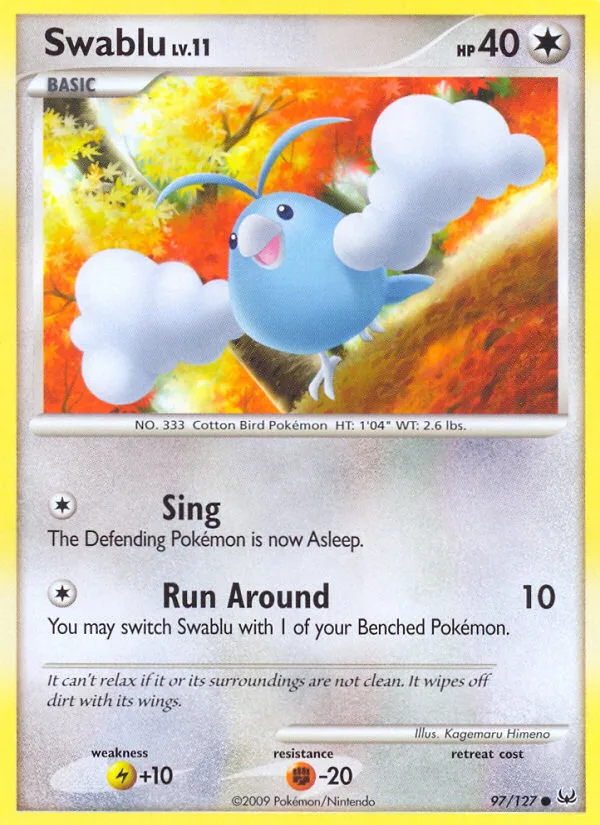 Swablu #97 Platinum Pokemon card