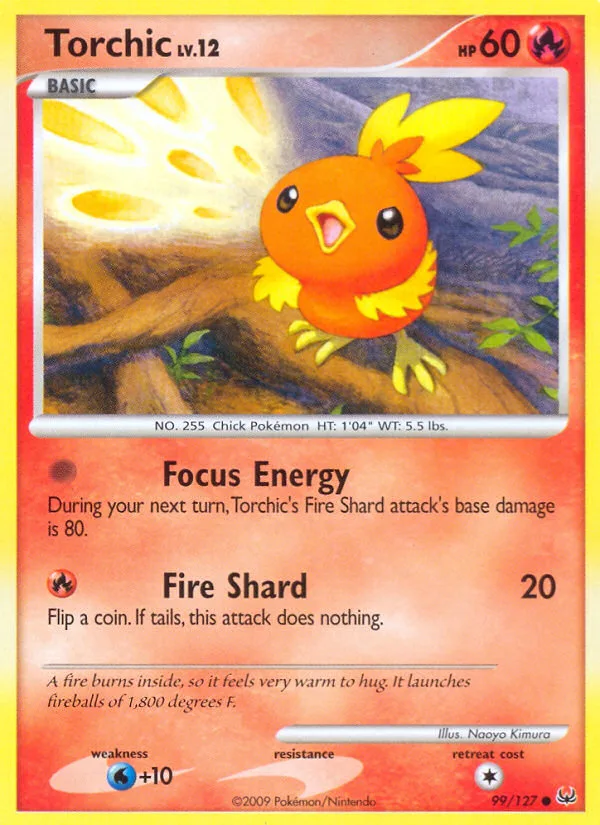 Torchic #99 Platinum Pokemon card