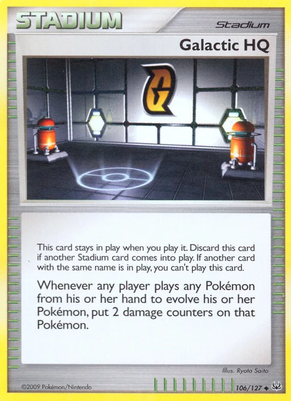 Galactic HQ #106 Platinum Pokemon card